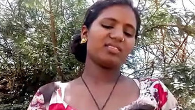 Village woman from India engages in outdoor sex