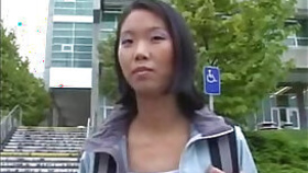 Asian Girl a face Fucked In A Car
