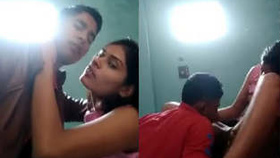 Boyfriend and girlfriend record passionate encounter