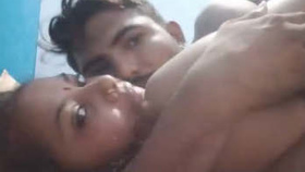 Lovely newlywed Indian wife enjoys passionate sex with lover