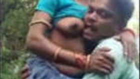 Indian mature couple's playful sex in the wilderness