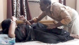 Indian sister engages in sexual activity with her elderly father in a rural setting