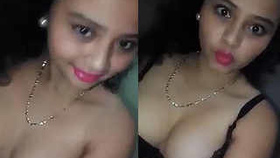 Young and attractive woman undresses for WhatsApp recording