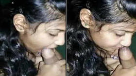 Indian GF gets excited while giving oral pleasure