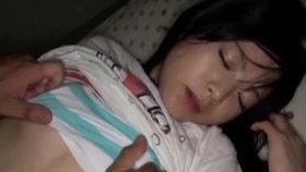 A petite Japanese teen named Tsukino Uta gives a unique oral pleasure by sucking toes and performing unconventional acts