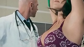 Doctor Bourgeon treats a feisty patient (Reagan Foxx) in a steamy encounter