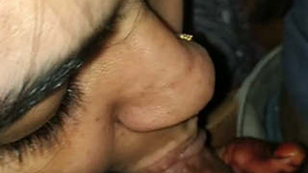 Indian aunty gives handjob and blowjob