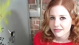 Redhead Cherry Poppens Plays With BBC Gloryhole