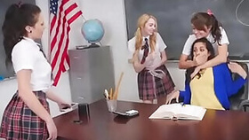 Teacher get lesbian payback from bad stundents