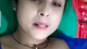 Stunning wife enjoying herself on video call