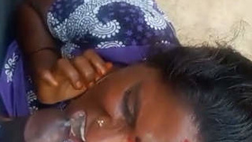 A South Indian wife receives semen in her mouth in a short video