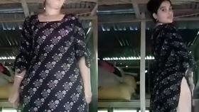 Stunning Bengali wife from rural area displays herself