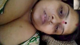 Bhabi displays her large breasts during a video chat