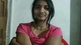 Indian college girl presents herself for boyfriend