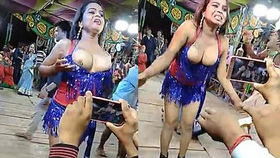 Sensual South Asian street performance captured on camera