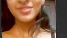 Stunning Indian beauty performs on video chat