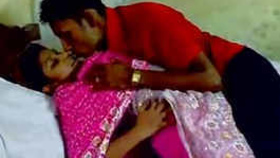 Desi couple indulges in passionate kissing and breast fondling with Bengali soundtrack