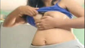 Arousing Indian wife reveals her breasts over video call