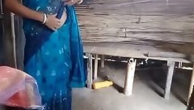 Sky Blue Sari Sonali fucks brother-in-law pure Bengali audio
