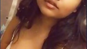 Desi cute girl showing her big boobs and pussy selfie video