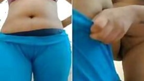 Indian housewife takes clothes off item by item showing off her XXX body