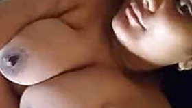 Sexy girl sex with awesome XXX melons thinks about chudai action