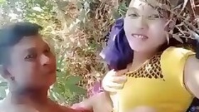 Couple caught having a hard fuck in the jungle