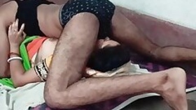 Cheating Indian housewife sucks her boyfriend's cock in 69 position before fucking