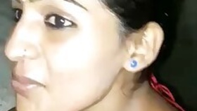 Beautiful bhabhi cheater gives a blowjob to her lover