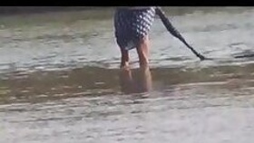 the big breasts of the village bhabha in the river