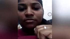 Horny Tamil Girl On Video Call Raises Dick Up.