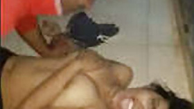 Two men enjoying with desi bhabhi and bathing with clear sound in Hindi