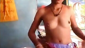 Desi Bhabhi shows her breasts and pussy
