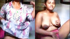 Hot Tamil girl shows off her big tits and pussy