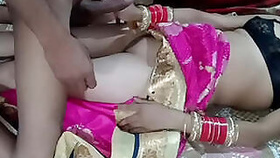 Indian couple enjoying their wedding night